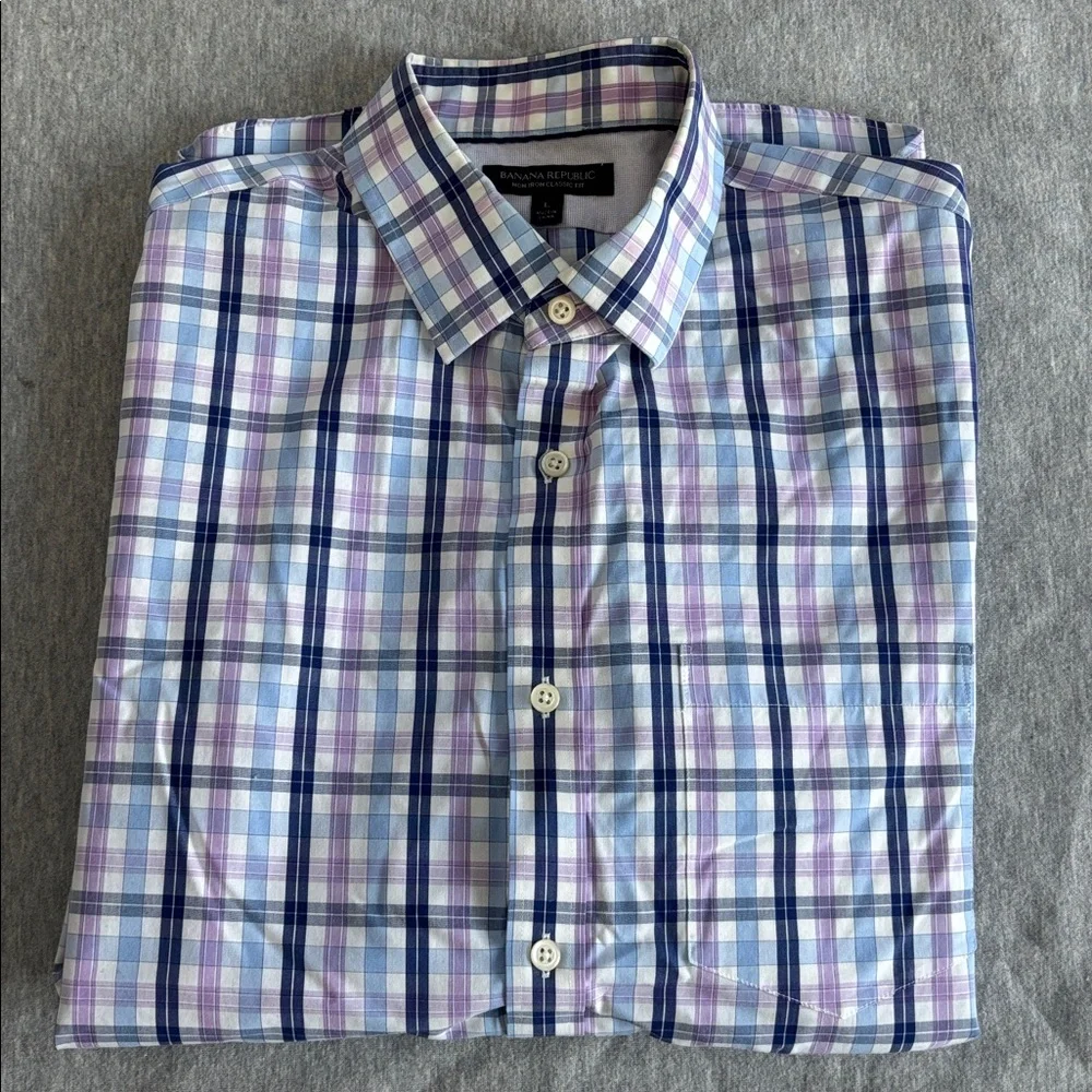 Ex Condition Men's Banana Republic Plaid Shirt Size L